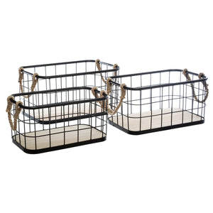 Set de coșuri de depozitare Atmosphera Austin, 3 buc, Metal