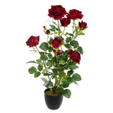 Изкуствено цвете atmosphera Rosebush, 74 cm,Асорти - Homesector