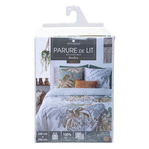 Lenjerie de pat Atmosphera Monstera, bumbac, 240x220 cm