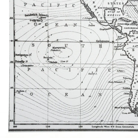 Placemat atmosfera Planisfera, 45x30 cm