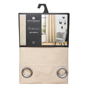 Perdea jacquard cu model geometric, 140x260 cm, culoare in