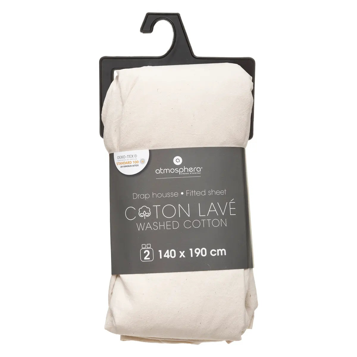 Cearșaf cu elastic Atmosphera, 140x190 cm, culoarea fildeșului