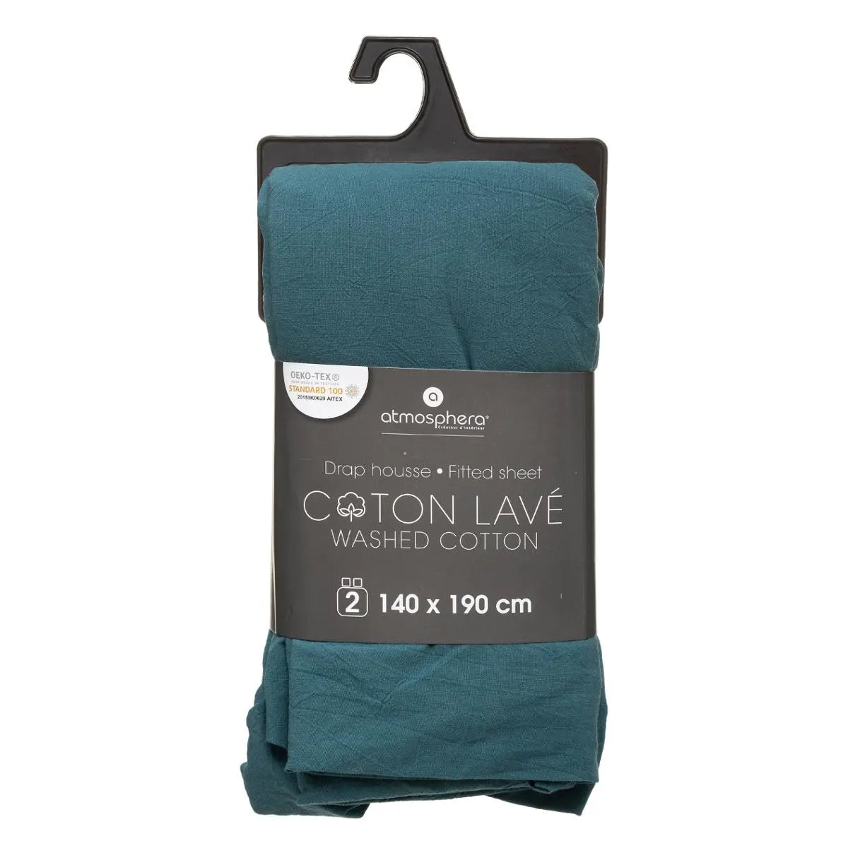 Cearșaf cu elastic Atmosphera, 140x190 cm, turcoaz