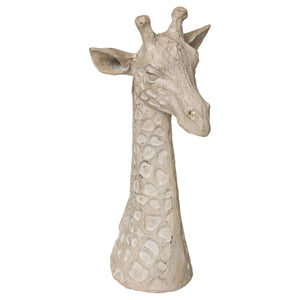 Decorațiune cap de girafă cu atmosferă Safari, rășină, 32 cm