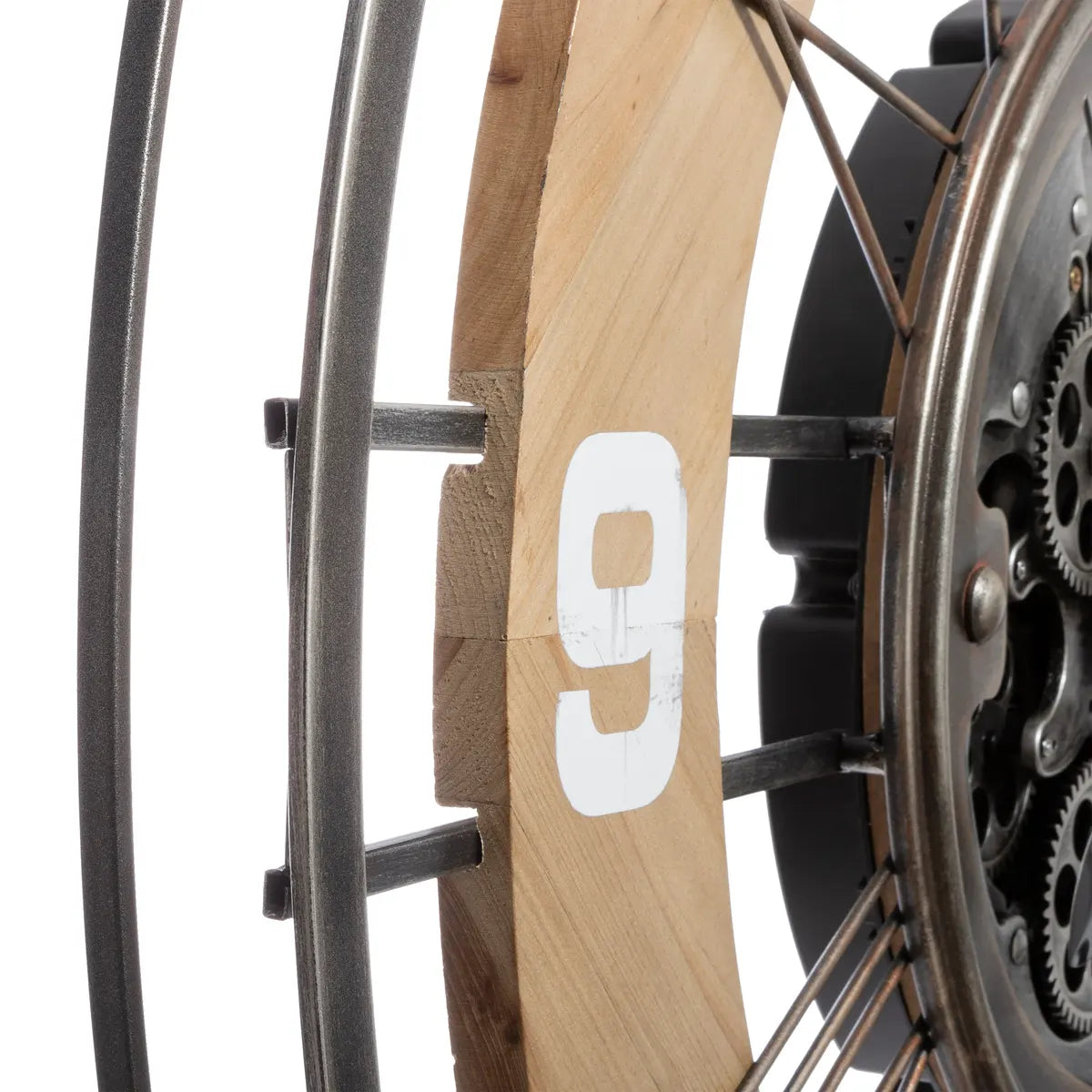 Ceas de perete Atmosphera Lana, Mecanism, Ø90 cm, Lemn și metal