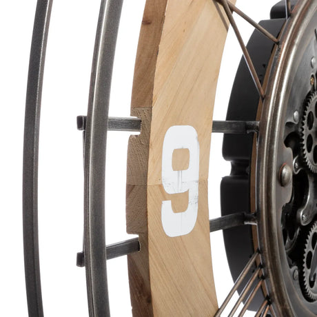 Ceas de perete Atmosphera Lana, Mecanism, Ø90 cm, Lemn și metal