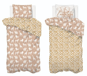 Lenjerie de pat reversibilă pentru copii Atmosphera Savana, 140x200 cm, bumbac