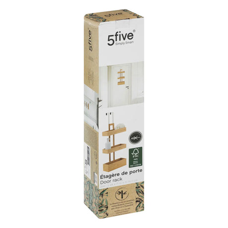 Raft cu 5 uși, bambus, 3 niveluri