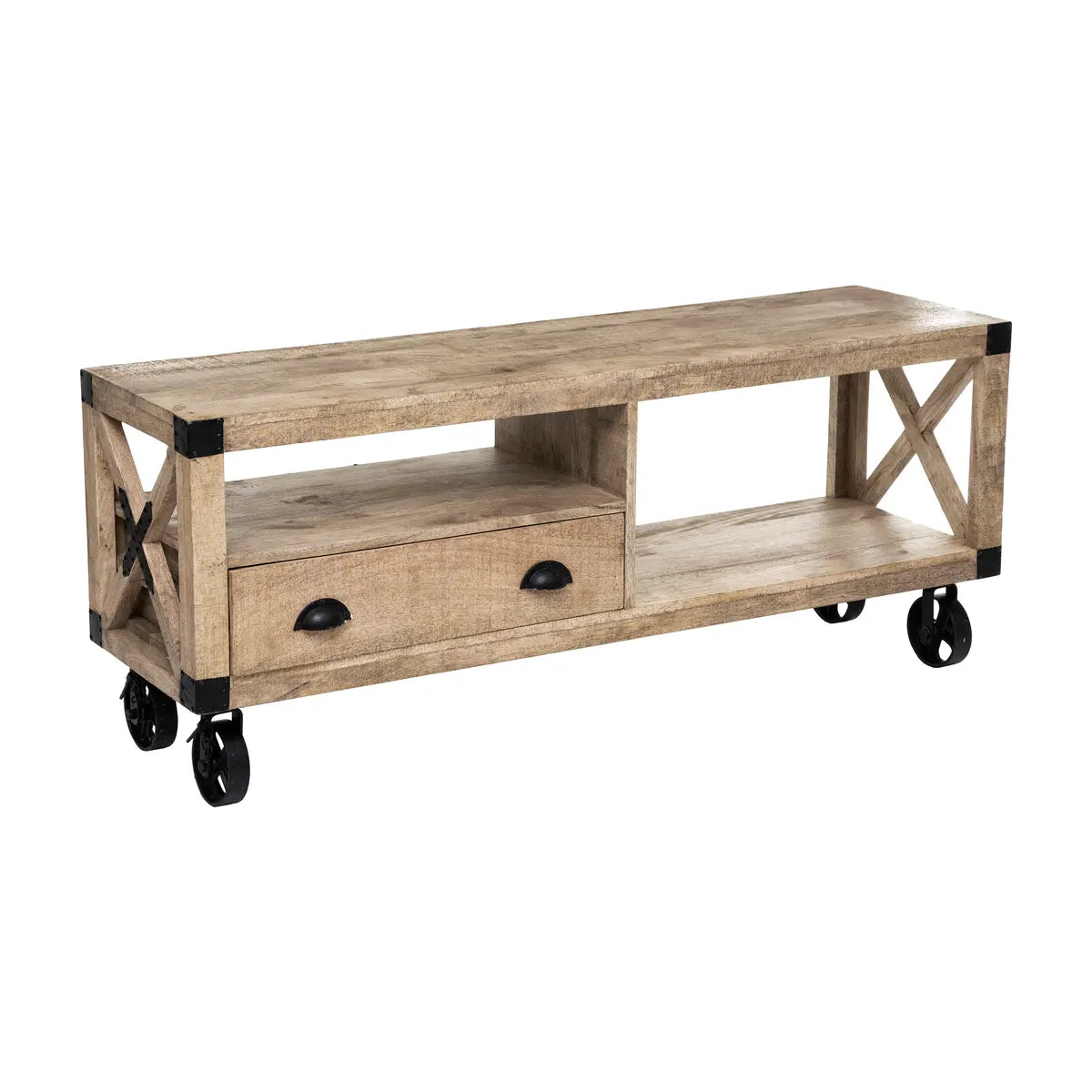 Comodă TV Atmosphera Silas, 140x40x58.5 cm, lemn de mango