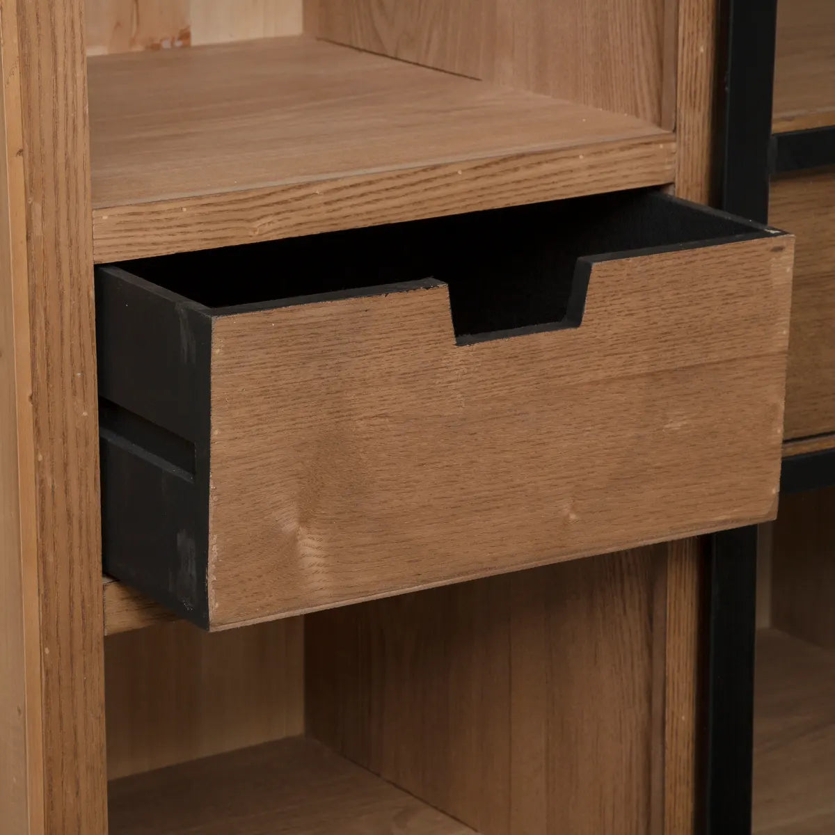 Bibliotecă Atmosphera Danik, 80x40x150, MDF, Sticlă securizată