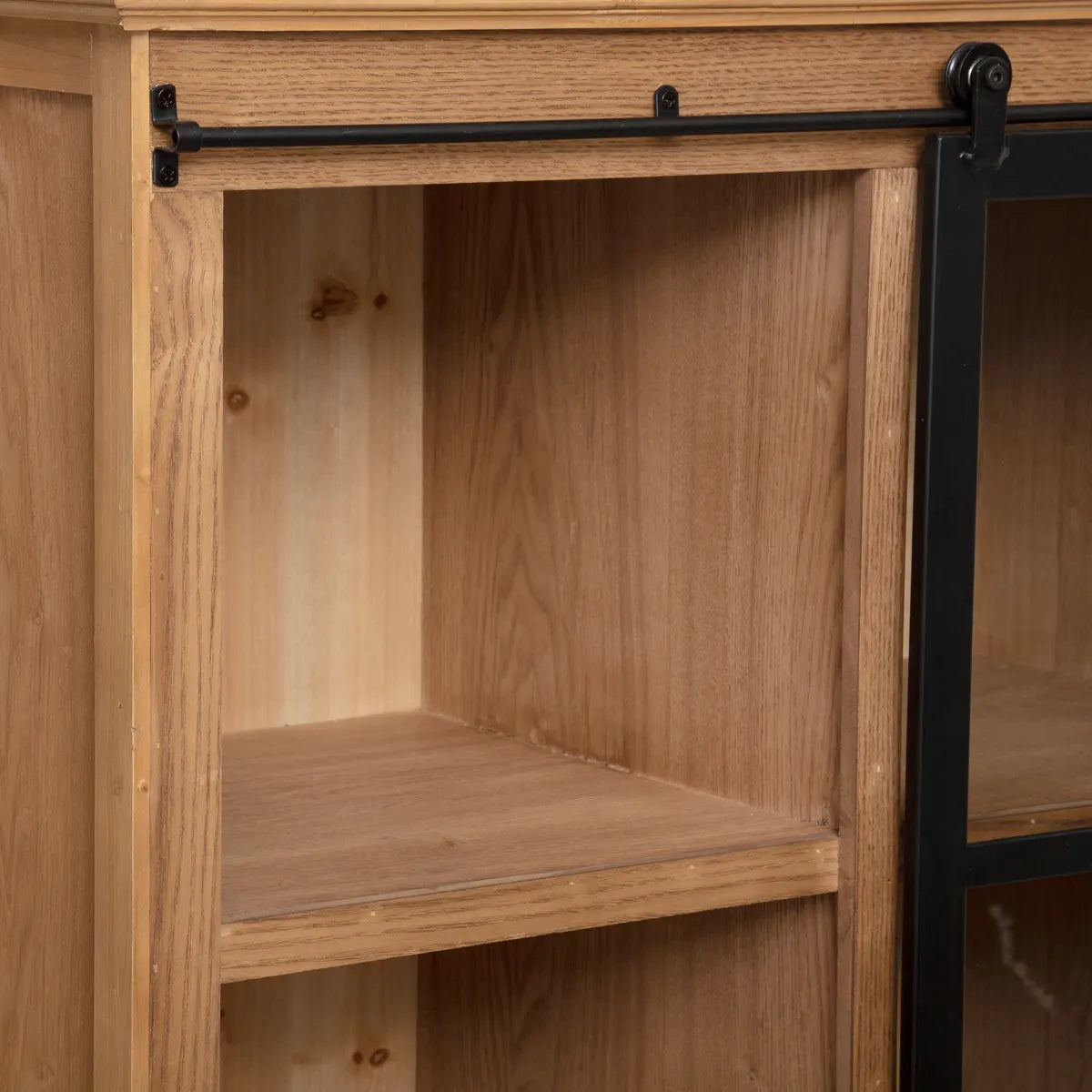 Bibliotecă Atmosphera Danik, 80x40x150, MDF, Sticlă securizată