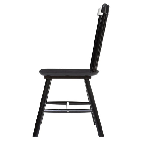 Scaun de sufragerie Atmosphera Isabel, Lemn, Negru