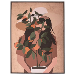 Pictură înrămată Atmosphera Woman, Imprimeu pe pânză 58x78 cm, Modele asortate