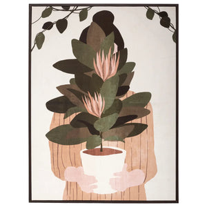 Pictură înrămată Atmosphera Woman, Imprimeu pe pânză 58x78 cm, Modele asortate