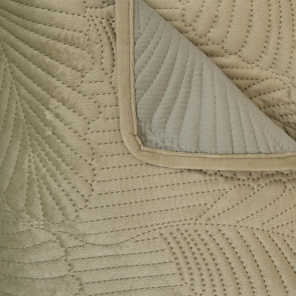 Pătură Atmosphera Feuille, Velour, 240x260 cm, Verde