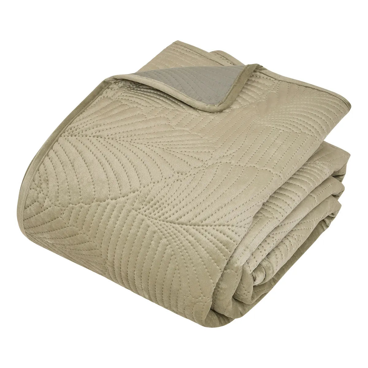 Pătură Atmosphera Feuille, Velour, 240x260 cm, Verde