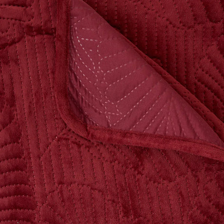 Pătură Atmosphera Feuille, Velur, 240x260 cm, Roșu