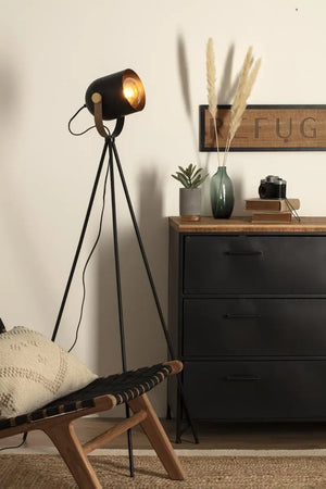 Lampion atmosphere Bil, Metal, Negru, 136 cm