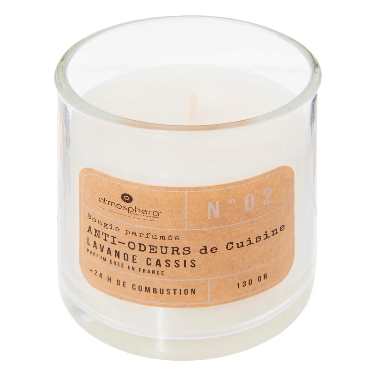 Lumânare parfumată Atmosphera anti-miros, sticlă, 130 g