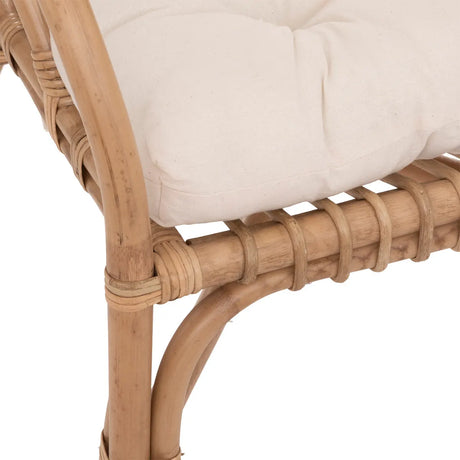 Fotoliu Atmosphera Neta, Rattan, Alb