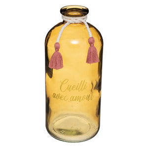 Vază Atmosphera Carmen, Galbenă, 25 cm