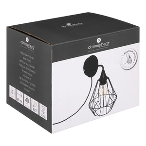 Lampă de perete Atmosphere Flave, 19 cm, Metal, Negru