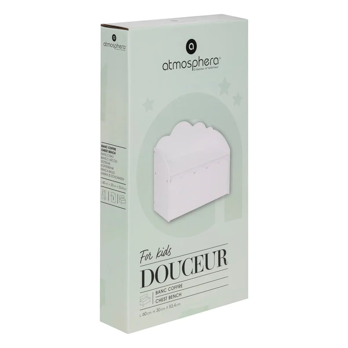 Bancă pentru copii cu spațiu de depozitare Atmosphera Cloud, MDF