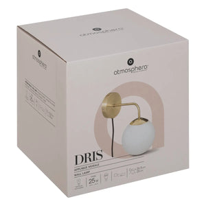 Lampă de perete Atmosphera Dris, 15 cm, sticlă