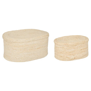 Set de coșuri pliabile Atmosphera Dolce Riviera, 2 buc, bej