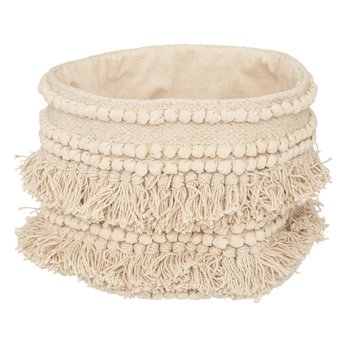 Set coș pliabil Atmosphera cu vedere la mare, Bumbac, Bej