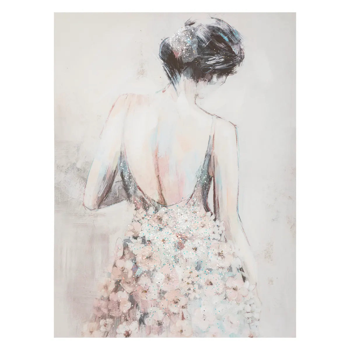 Pictură atmosferă Tiya Dance, pânză pictată texturată 58x78 cm