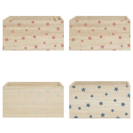 Set de cutii de depozitare Atmosphera Star, Lemn, 3 buc.
