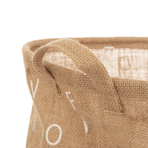 Coș de depozitare pliabil Alphabet, 35 cm, iută