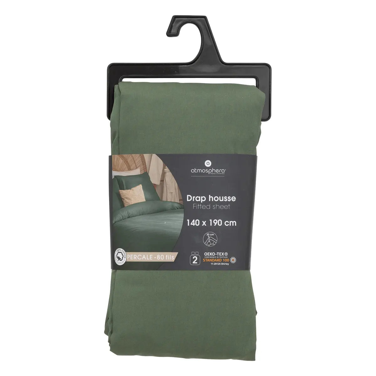 Cearșaf cu elastic Atmosphera, percale, 140x190 cm
