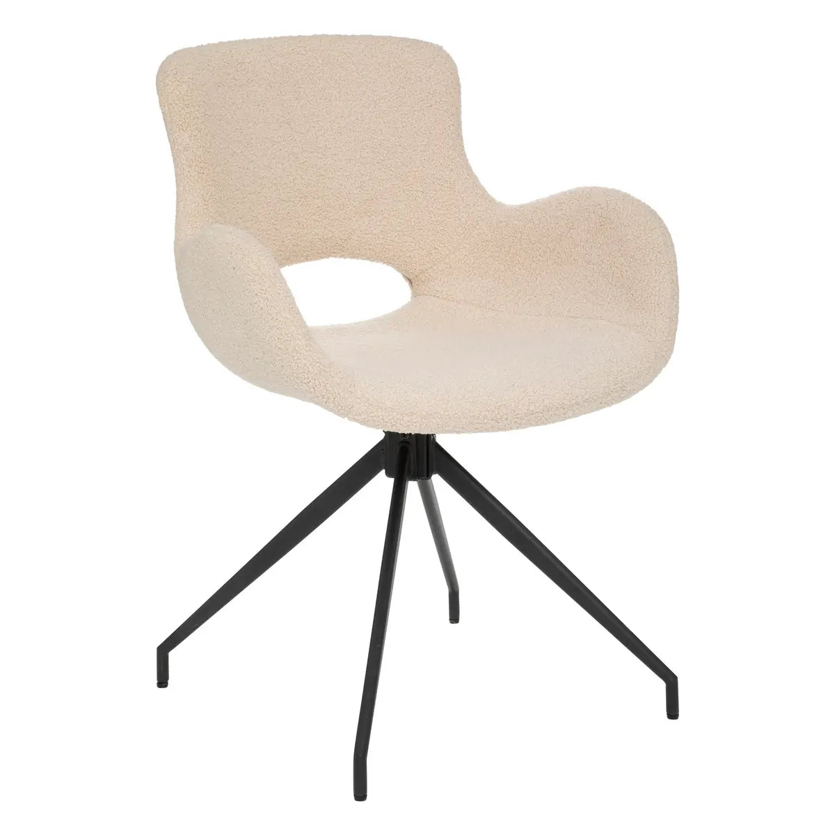 Scaun de masă Atmosphere Kale, Ivory, Boucle