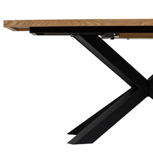 Masă extensibilă Olaf, 180-220x90 cm, MDF și frasin