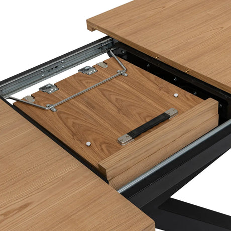 Masă extensibilă Olaf, 180-220x90 cm, MDF și frasin