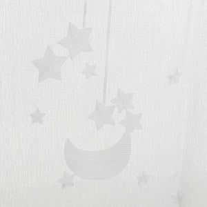 Perdea transparentă pentru copii Atmosphera cu stele brodate 140x240 cm, Alb