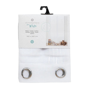 Perdea transparentă pentru copii Atmosphera cu stele brodate 140x240 cm, Alb