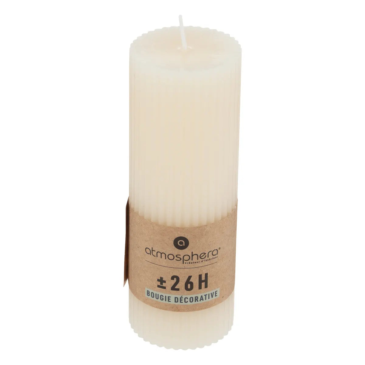 Lumânare neparfumată Atmosphera Demi, Rotundă, 5x14 cm