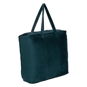 Șezlong Atmosphera Jiling, Velur, 240x260 cm, Albastru/Verde