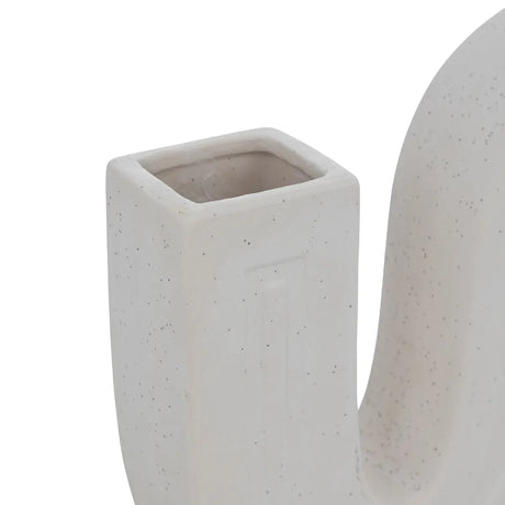 Vază Atmosphera Olme, Ceramică, Albă, 20 cm