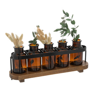 Set de 5 vaze de atmosferă din sticlă Le Café Bordelais, H.34cm