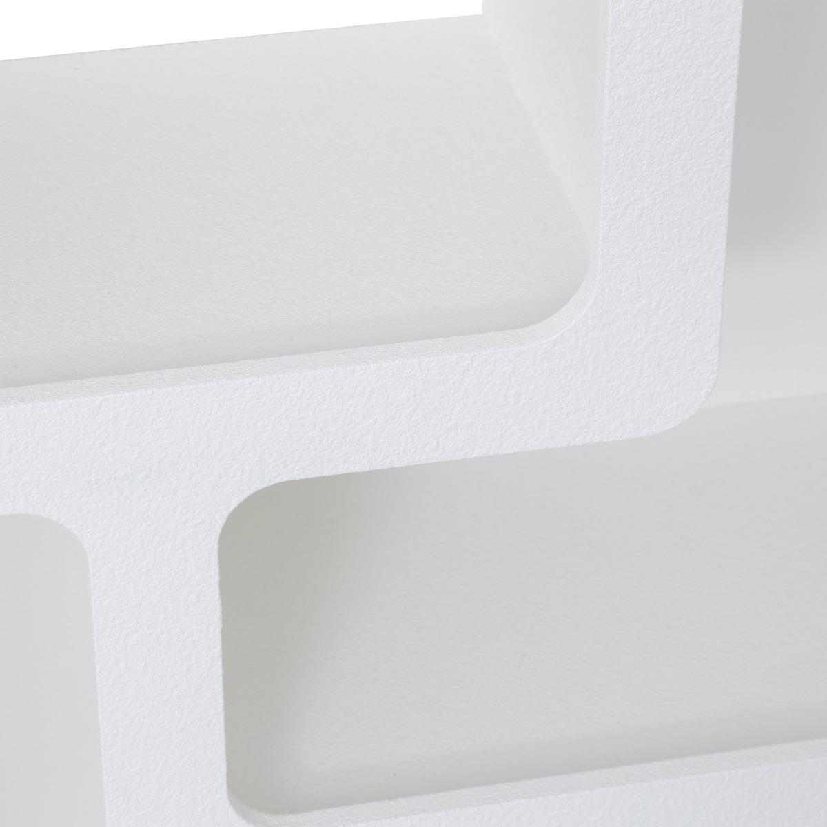 Raft Atmosphera Soleya, 4 nișe, 75x30 cm, Alb