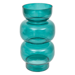 Vază Atmosphera Be vintage, 25 cm, sticlă, turcoaz
