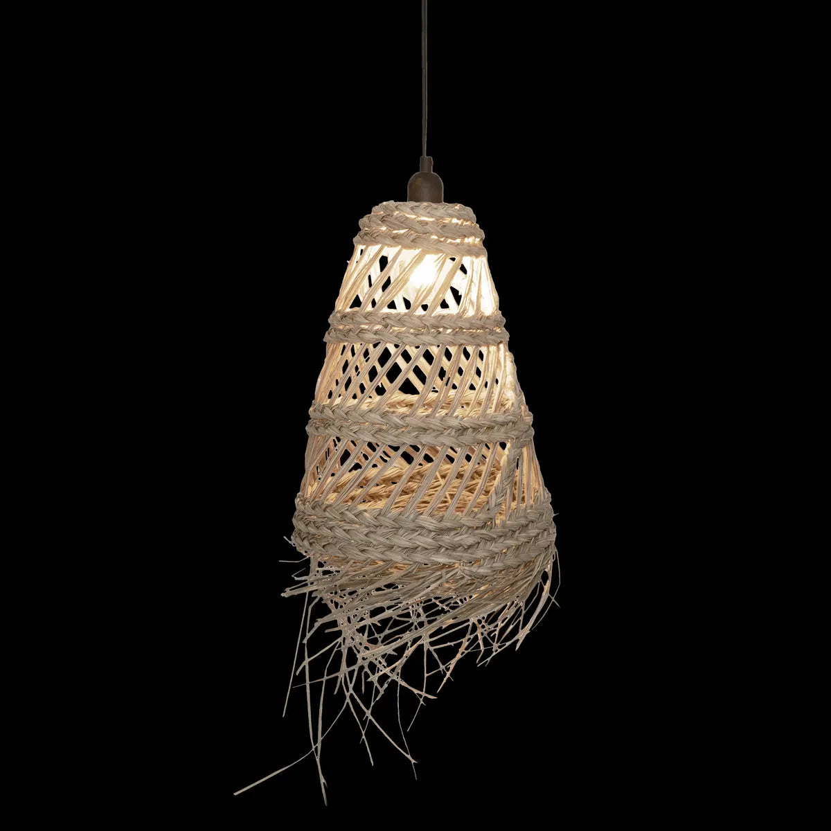 Lampă suspendată Atmosphera Lahys, 48 ​​cm, stuf