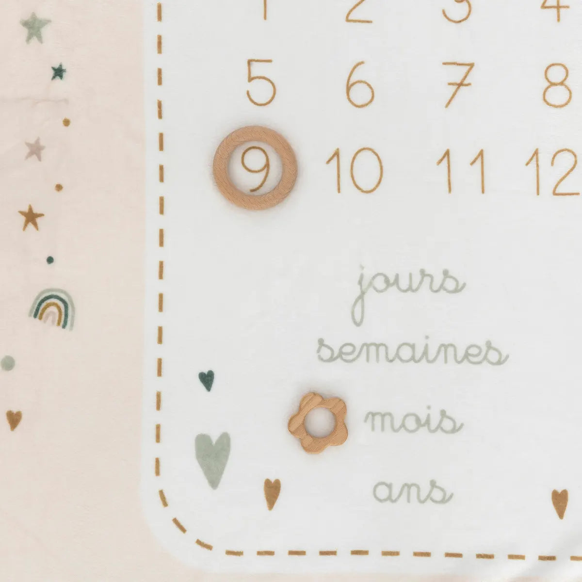 Pătură pentru bebeluși Rainbow, 120x80 cm, bej