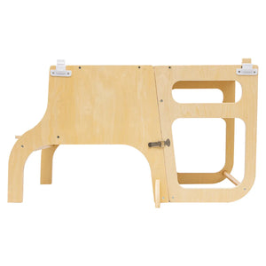 Masă-turn educațională Montessori 3 în 1 Atmosphera Alba, Lemn