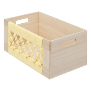 Set de 3 cutii australiene din macrame, MDF