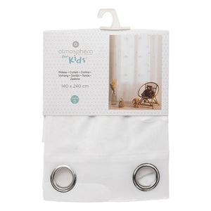 Perdea transparentă pentru copii Atmosphera Cloud, 140x240 cm, Alb